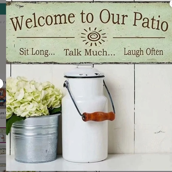Other - Welcome to Our Patio Tin Sign